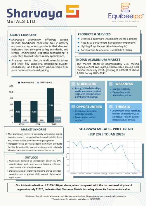 First page of the Sharvaya Metal Ltd report